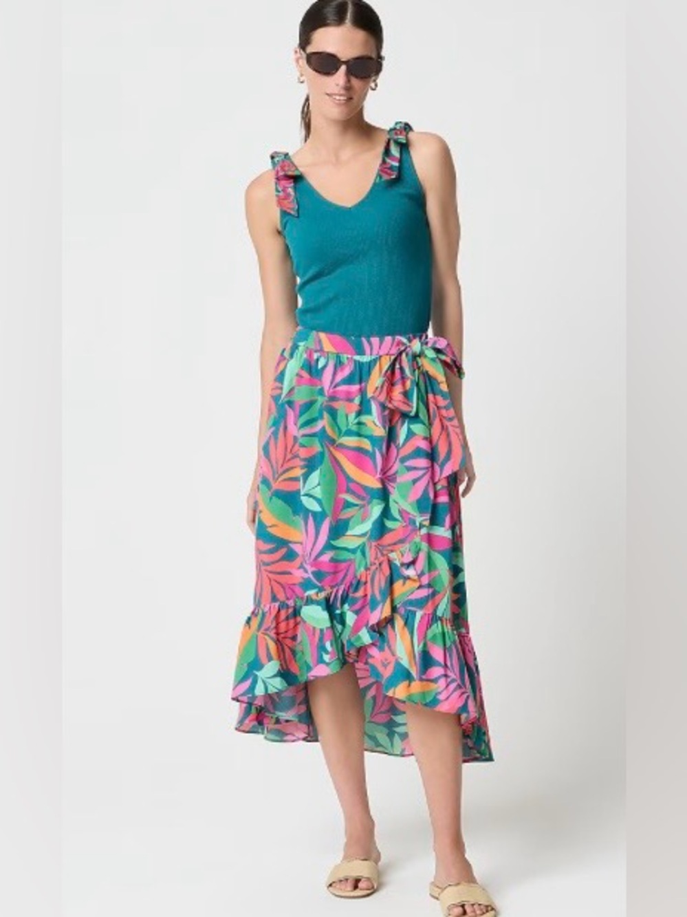 J. Crew Factory Midi Wrap Skirt